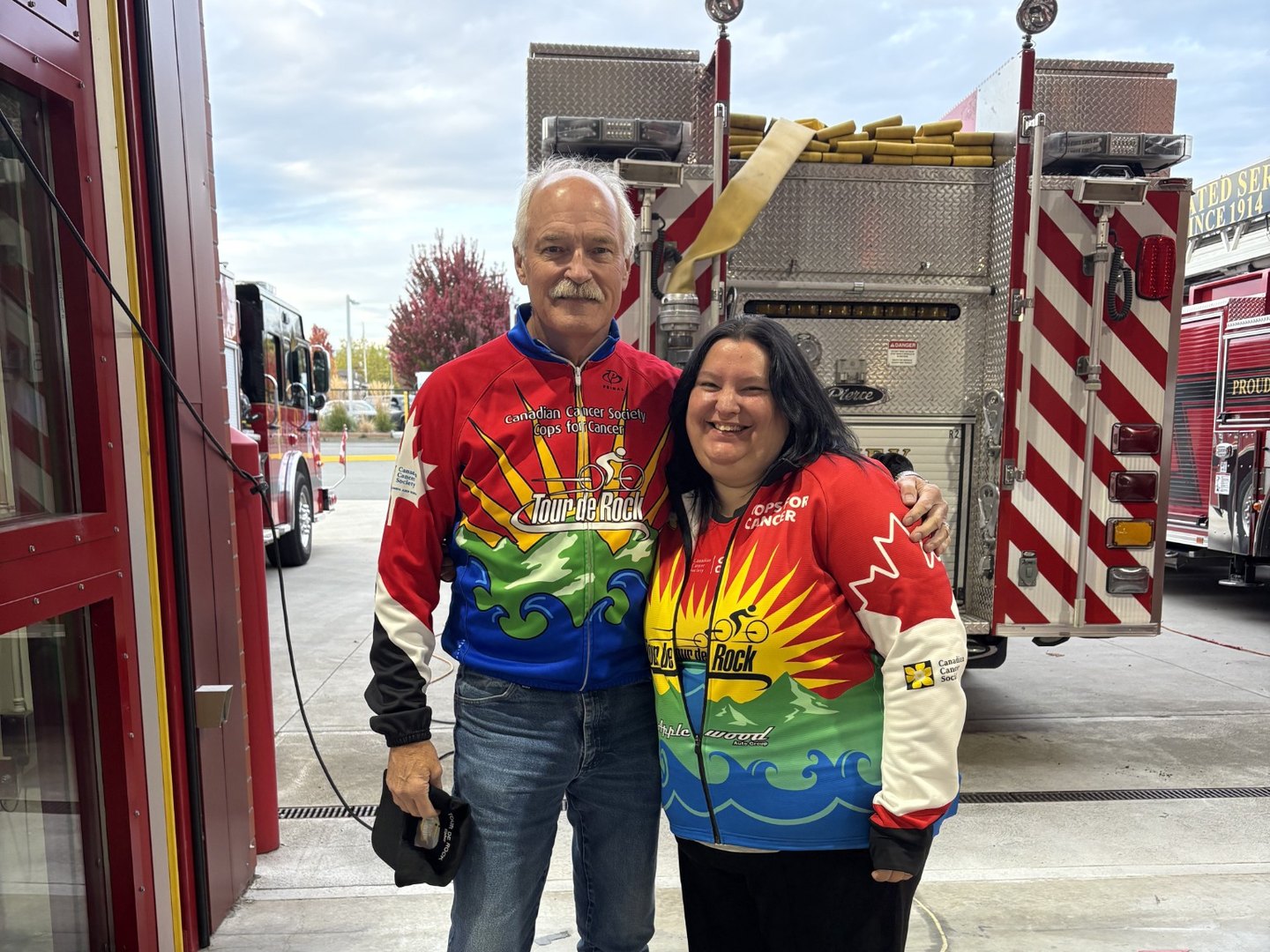 Jack McClintock with Tour de Rock volunteer Kayla Hugli